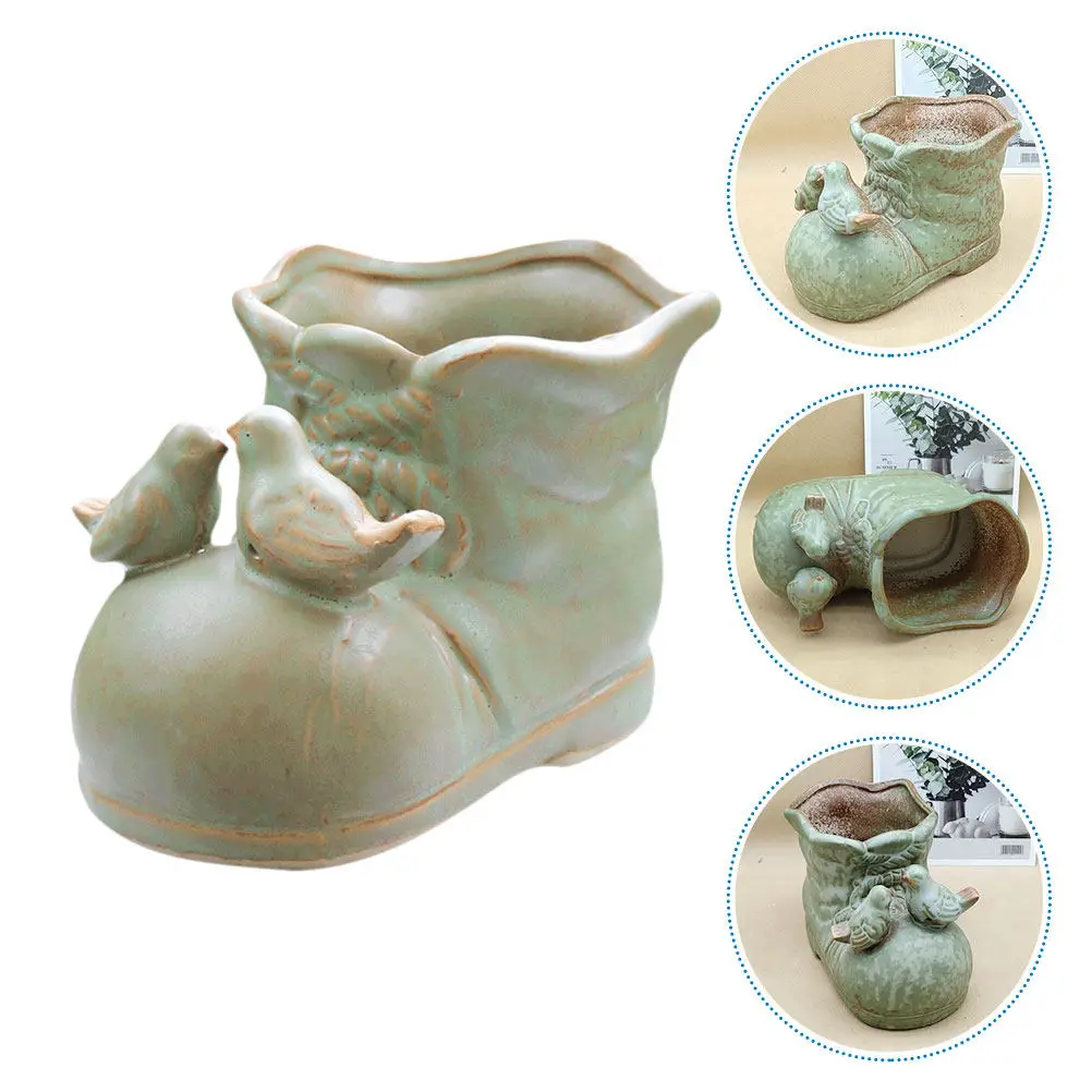 1Pcs Shoe-Shaped Ceramic Flower Pot for Succulents Cactus Indoor Outdoor Decor Creative Stylish Home Garden Decoration Ceramic
1Pcs Shoe-Shaped Ceramic Flower Pot for Succulents Cactus Indoor Outdoor Decor Creative Stylish Home Garden Decoration Ceramic