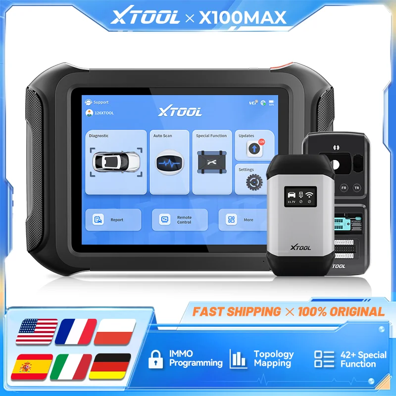XTOOL X100 MAX IMMO Key Programmer Слесарный инструмент Кодирование ECU OBD2 Диагностический сканер Все потерянные/добавьте умный ключ с KC501 CANFD
XTOOL X100 MAX IMMO Key Programmer Слесарный инструмент Кодирование ECU OBD2 Диагностический сканер Все потерянные/добавьте умный ключ с KC501 CANFD