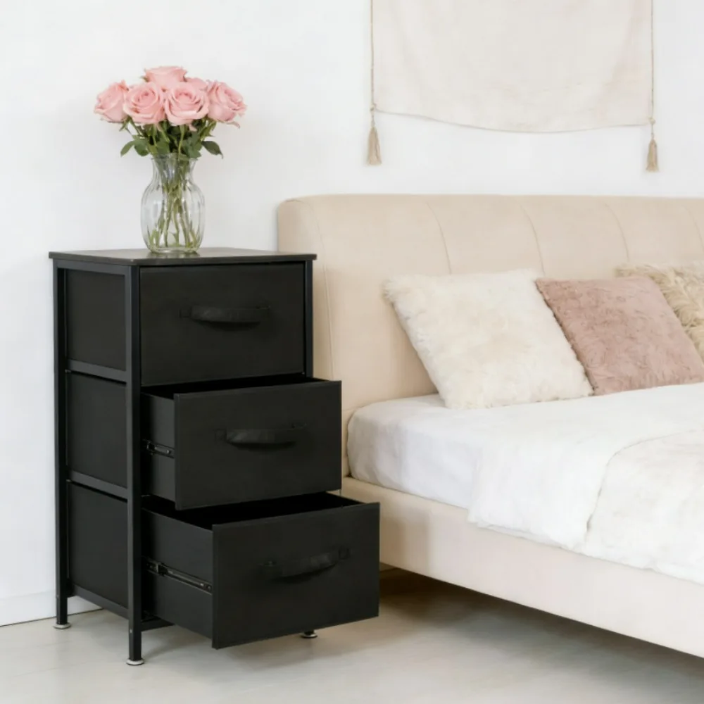 Nightstand Dresser for Bedroom, Dresser Storage with 3 Drawers, Fabric Dresser Tower, Vertical Storage Unit for Bedroom, Closet, Office
Nightstand Dresser for Bedroom, Dresser Storage with 3 Drawers, Fabric Dresser Tower, Vertical Storage Unit for Bedroom, Closet, Office