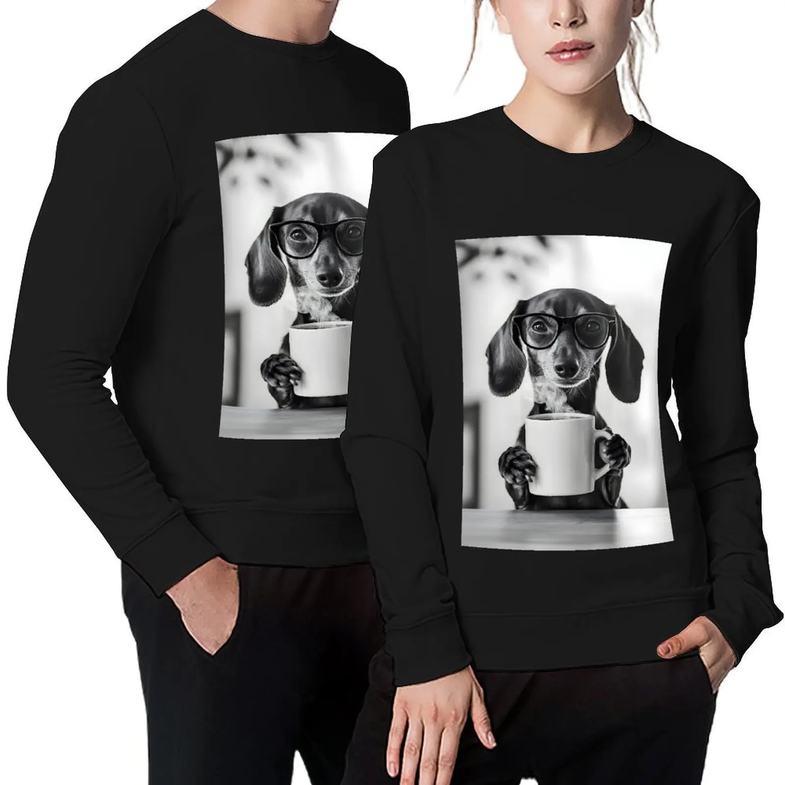 Dachshund Dog Drinking Coffee & Wearing Glasses Pullover tracksuit men men clothing sweatshirts for men
Dachshund Dog Drinking Coffee & Wearing Glasses Pullover tracksuit men men clothing sweatshirts for men
