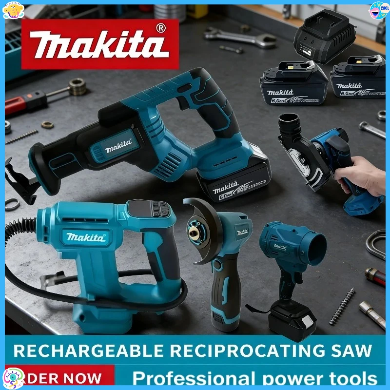 Многофункциональный ударный шуруповерт Makita, аккумуляторная отвертка, электрическая сабельная пила, профессиональный беспроводной инструмент 18В
Многофункциональный ударный шуруповерт Makita, аккумуляторная отвертка, электрическая сабельная пила, профессиональный беспроводной инструмент 18В