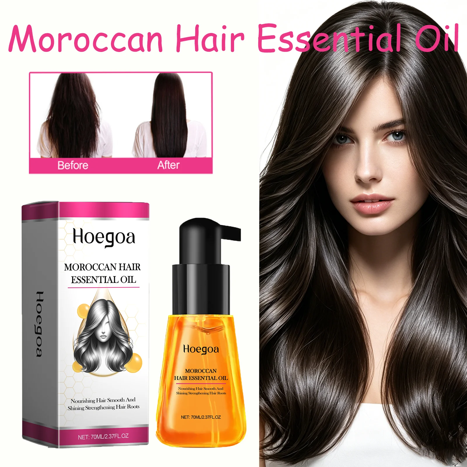 HOEGOA 70mL Moroccan Hair Essential Oil Smoothes Hair Provides Sufficient Nutrition Repairs Damaged Hair Ends Moroccan Oil
HOEGOA 70mL Moroccan Hair Essential Oil Smoothes Hair Provides Sufficient Nutrition Repairs Damaged Hair Ends Moroccan Oil
