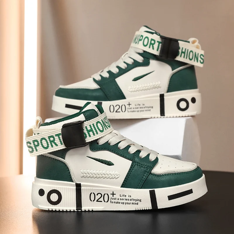 A pair of children's four-season high-top leather casual shoes, comfortable and personalized sneakers, sizes 31-44,AYY-M2662
A pair of children's four-season high-top leather casual shoes, comfortable and personalized sneakers, sizes 31-44,AYY-M2662