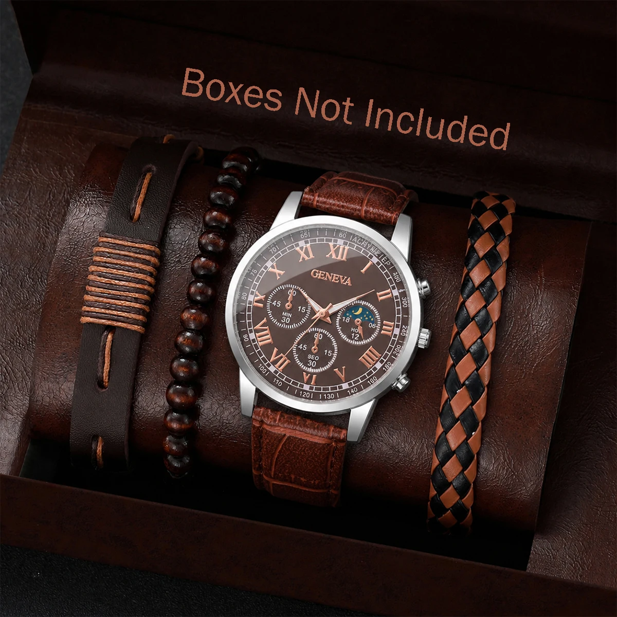 4PCS Fashion Men Business Watches Leather Bracelets Set Round Dial Male's Analog Quartz Wristwatch Reloj Hombre(Without Box)
4PCS Fashion Men Business Watches Leather Bracelets Set Round Dial Male's Analog Quartz Wristwatch Reloj Hombre(Without Box)