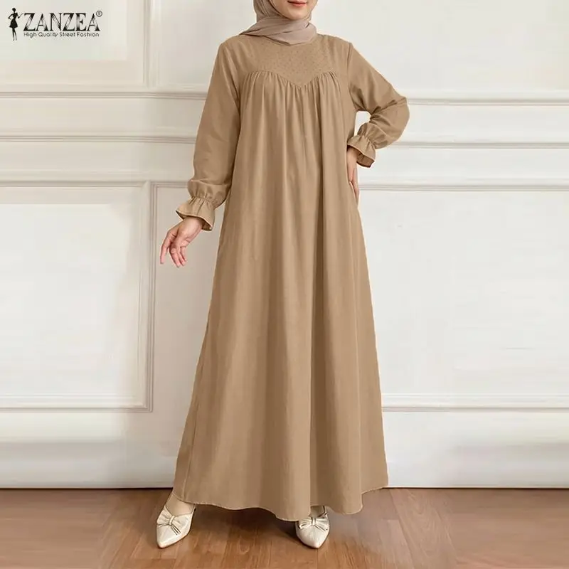 2026 ZANZEA Ramadan Robe Fashion Muslim Abaya Dress Women Patchwork Maxi Long Dress Casual O Neck Long Sleeve Sundress Kaftan
2026 ZANZEA Ramadan Robe Fashion Muslim Abaya Dress Women Patchwork Maxi Long Dress Casual O Neck Long Sleeve Sundress Kaftan