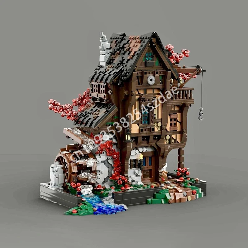 2717 шт. MOC акварельная мельница средневековый фэнтезийный дисплей серии замок строительные блоки STEM детская модель строительные пластиковые образовательные 
2717 шт. MOC акварельная мельница средневековый фэнтезийный дисплей серии замок строительные блоки STEM детская модель строительные пластиковые образовательные