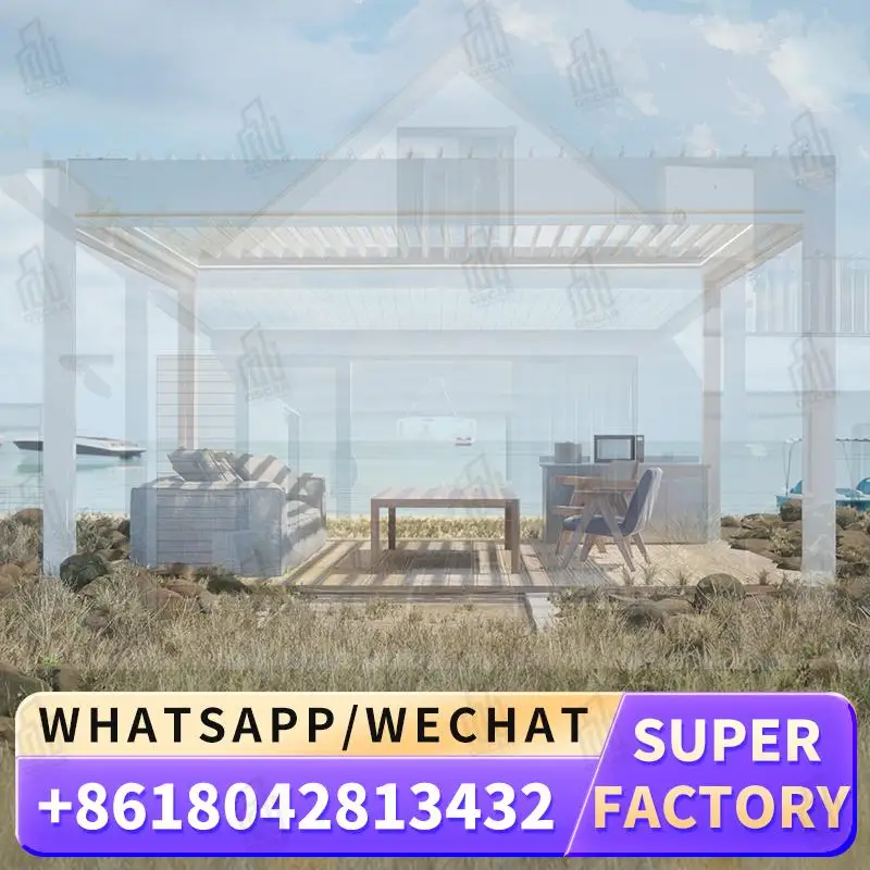 Louvered Patio Cover Easy Assembly Vinyl Pergola Gazebo with LED Light Powder Coated Aluminum for Outdoor Alfresco and Patio Lou
Louvered Patio Cover Easy Assembly Vinyl Pergola Gazebo with LED Light Powder Coated Aluminum for Outdoor Alfresco and Patio Lou