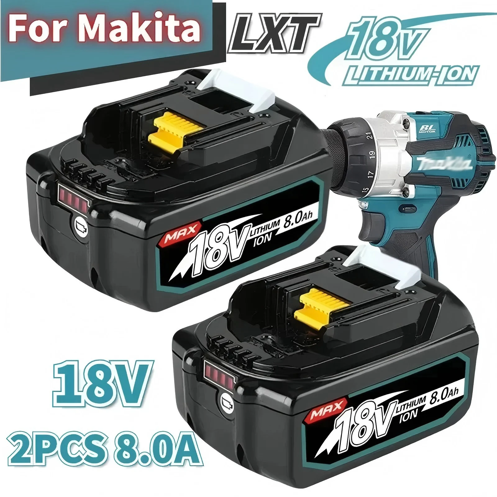 NEW 18V 12.0Ah 18650 аккумуляторы for Makita 18V Power tool DDF487 DTW700 DGA404 DHP487 DTD173 Lithium-Ion battery Replacement
NEW 18V 12.0Ah 18650 аккумуляторы for Makita 18V Power tool DDF487 DTW700 DGA404 DHP487 DTD173 Lithium-Ion battery Replacement