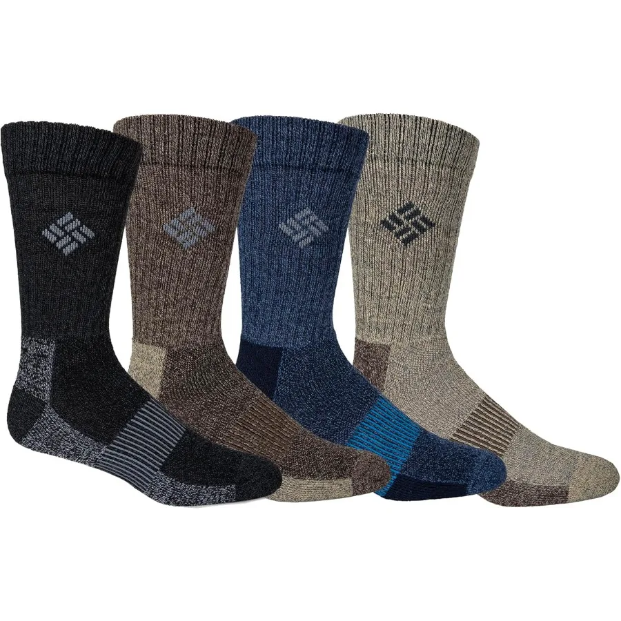 Columbia Men's 4 Pack Moisture Control Crew Socks for Active Outdoor Adventures Breathable Performance Fabric with Arch Support
Columbia Men's 4 Pack Moisture Control Crew Socks for Active Outdoor Adventures Breathable Performance Fabric with Arch Support