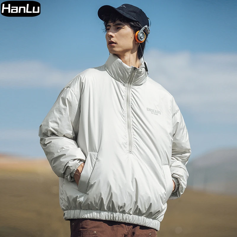 Men's Winter American Vintage Letter Printing with Cotton Coat Couple Half Zipper Design Loose and Thickened Jacket Coat
Men's Winter American Vintage Letter Printing with Cotton Coat Couple Half Zipper Design Loose and Thickened Jacket Coat
