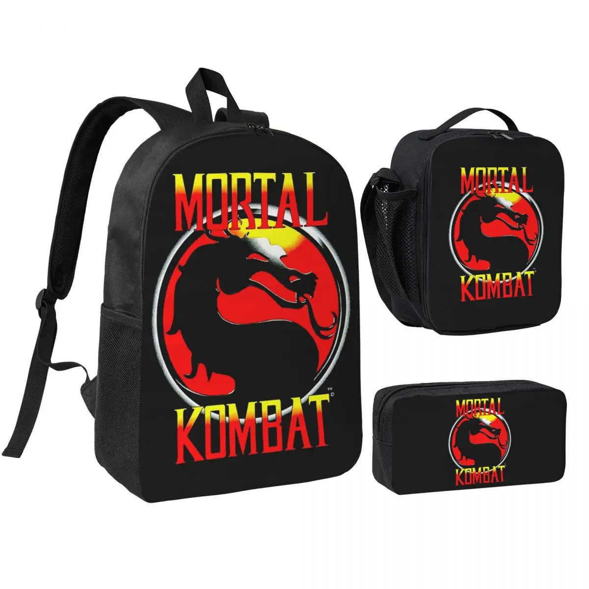 Cartoon Mortal Kombat Backpack Student Boys Girls BookBag School Bag Laptop Shoulder Bags 3ps Insulated Lunch Bag Pencil Case
Cartoon Mortal Kombat Backpack Student Boys Girls BookBag School Bag Laptop Shoulder Bags 3ps Insulated Lunch Bag Pencil Case