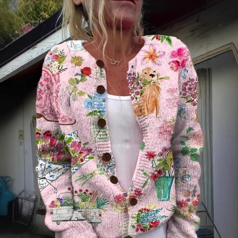 Женский кардиган, вязаный свитер, напечатанный на 3D-принтере, удобный крой, модный дизайн, свободный крой, длинные рукава, круглый вырез горловины
Женский кардиган, вязаный свитер, напечатанный на 3D-принтере, удобный крой, модный дизайн, свободный крой, длинные рукава, круглый вырез горловины