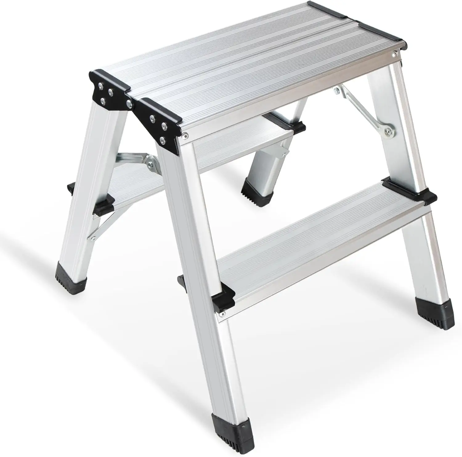 2 Step Ladder, Aluminum Folding Step Ladder, Portable Small Kitchen Step Stool, Lightweight with Widen Pedals by Glosiory
2 Step Ladder, Aluminum Folding Step Ladder, Portable Small Kitchen Step Stool, Lightweight with Widen Pedals by Glosiory