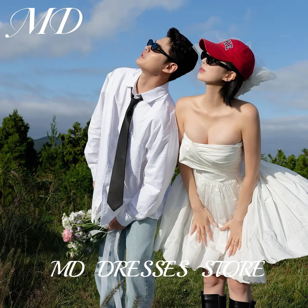 MD Simple Strapless A-line Short Wedding Dresses Pleat Korea Photoshoot Sleeveless Customized Mini Bride Gown Corset 2025 웨딩드레스
MD Simple Strapless A-line Short Wedding Dresses Pleat Korea Photoshoot Sleeveless Customized Mini Bride Gown Corset 2025 웨딩드레스