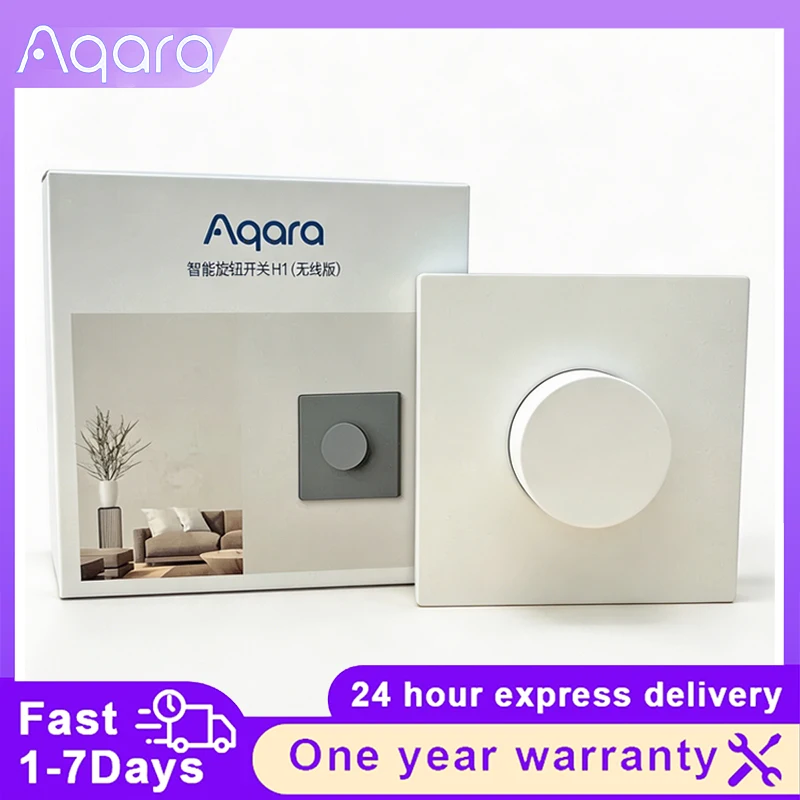 Aqara H1 Smart Light Switch Wireless Zigbee 3.0 Dimmer Intelligent Adjustment Dimming Smart home Light Works with Apple HomeKit
Aqara H1 Smart Light Switch Wireless Zigbee 3.0 Dimmer Intelligent Adjustment Dimming Smart home Light Works with Apple HomeKit