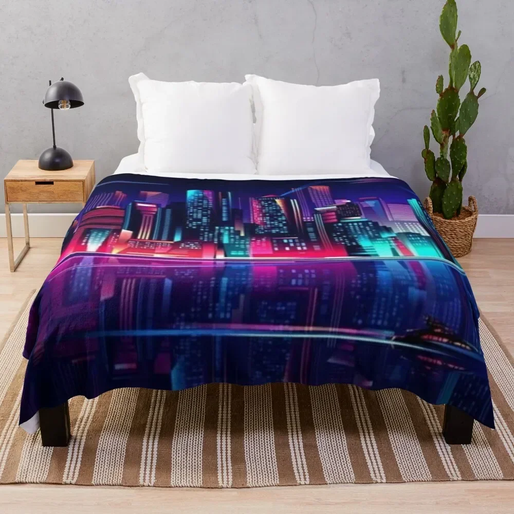 SYNTHWAVE CITY NIGHT LIGHTS Throw Blanket Warm Comfortable Blanket for Office Napping
SYNTHWAVE CITY NIGHT LIGHTS Throw Blanket Warm Comfortable Blanket for Office Napping