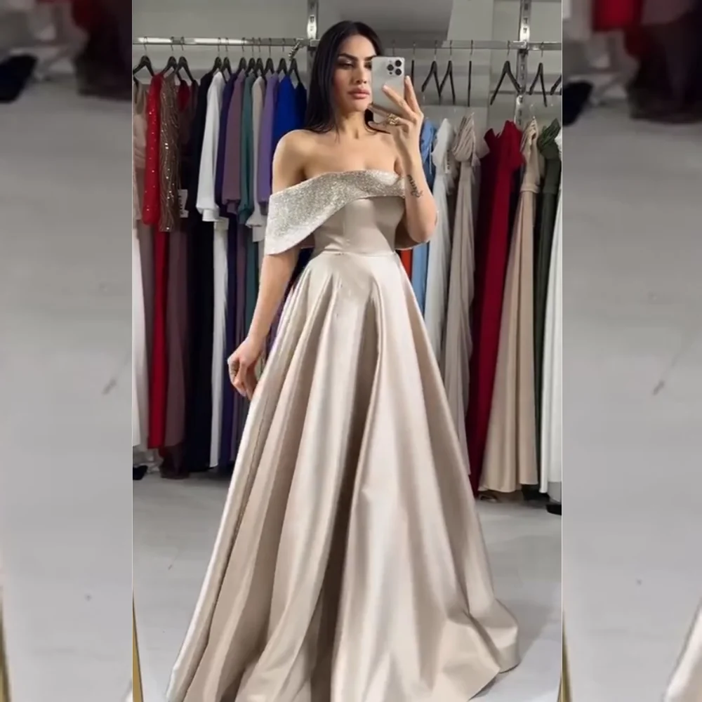 Customized Charmeuse Rhinestone A-line Off-the-shoulder Long Dresses Bespoke Occasion Exquisite Sparkle Formal
Customized Charmeuse Rhinestone A-line Off-the-shoulder Long Dresses Bespoke Occasion Exquisite Sparkle Formal