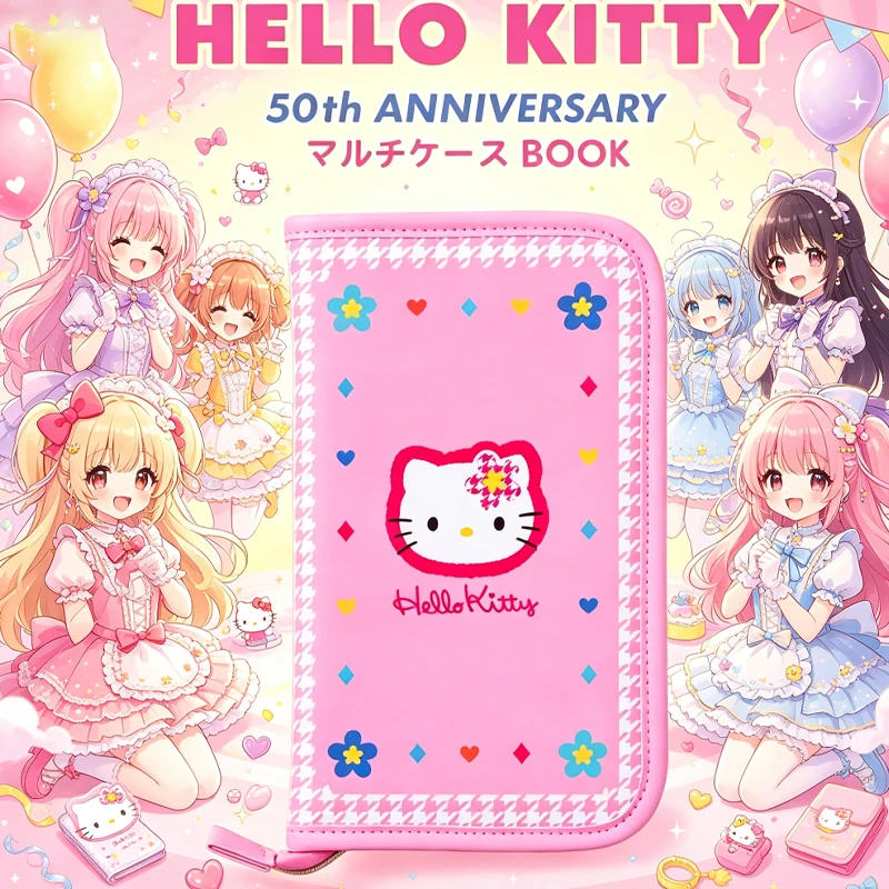 Sanrios Kawaii Hello Kittys Passport Bag Anime Figure Cartoon Girl's Heart Portable Multiple Compartments Certificate Package
Sanrios Kawaii Hello Kittys Passport Bag Anime Figure Cartoon Girl's Heart Portable Multiple Compartments Certificate Package