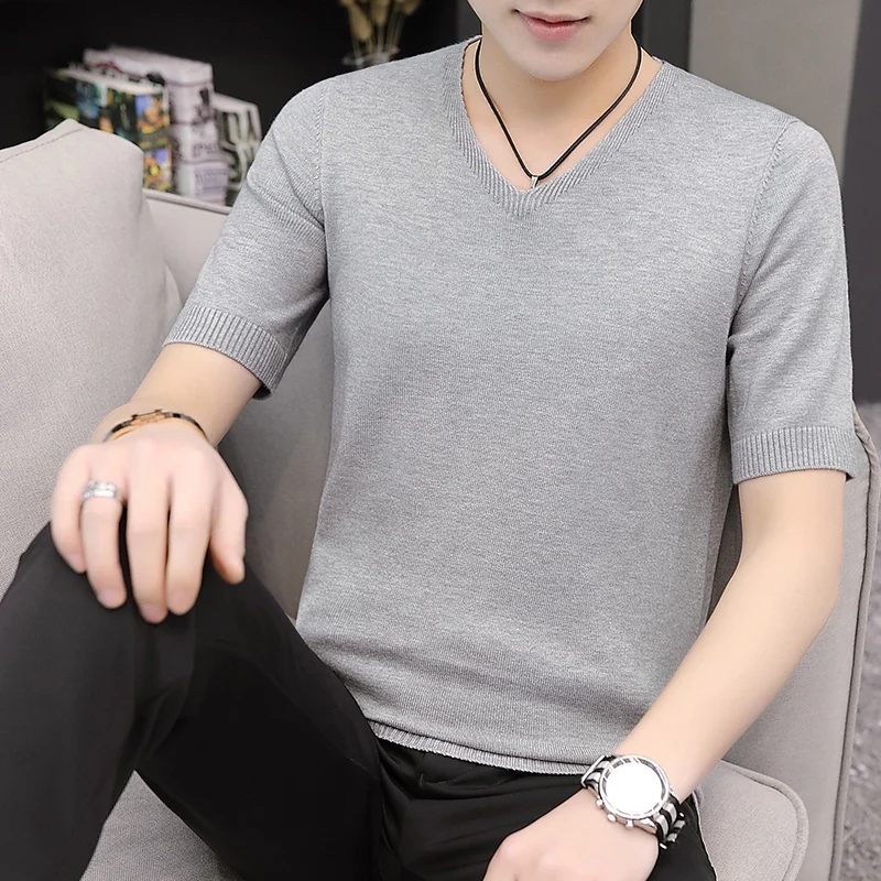 Men's V-Neck Short Sleeve Knitted Sweater Slim Fit Basic Style Top Fashion Urban Casual Wear Fine Gauge Winter Season
Men's V-Neck Short Sleeve Knitted Sweater Slim Fit Basic Style Top Fashion Urban Casual Wear Fine Gauge Winter Season
