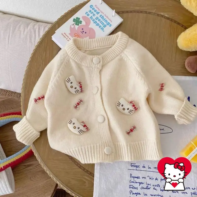 Sanrio Hello Kitty Knitted Jacket Child Kawaii Fashion Winter Student Comfortable Casual Children's Thickening Keepwarm Coat New
Sanrio Hello Kitty Knitted Jacket Child Kawaii Fashion Winter Student Comfortable Casual Children's Thickening Keepwarm Coat New