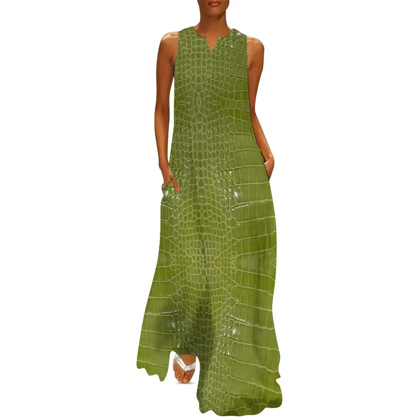 Lime Green Alligator Skin Texture Long Dress evening dress woman summer women's suit fairy dress
Lime Green Alligator Skin Texture Long Dress evening dress woman summer women's suit fairy dress