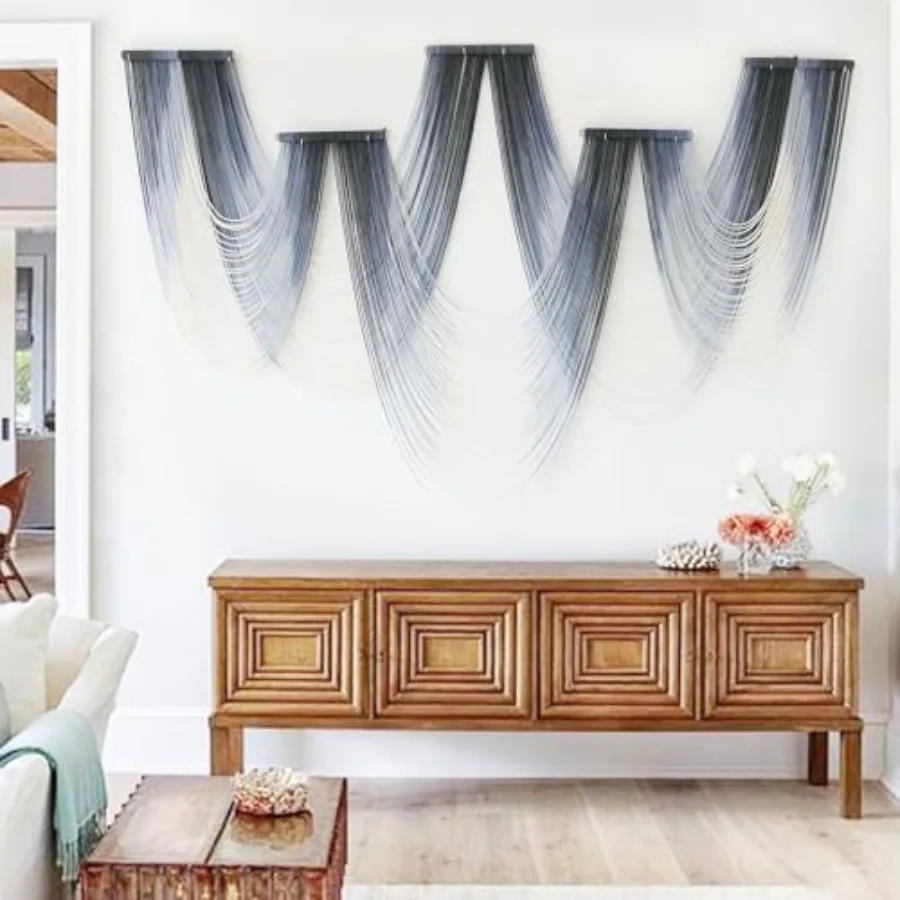 Large Macrame Wall Hanging Decor Dip-Dyed Macrame Wall Decor Wall Art Craftsmanship Fiber Art Boho Chic Wall Decor Modern For B
Large Macrame Wall Hanging Decor Dip-Dyed Macrame Wall Decor Wall Art Craftsmanship Fiber Art Boho Chic Wall Decor Modern For B