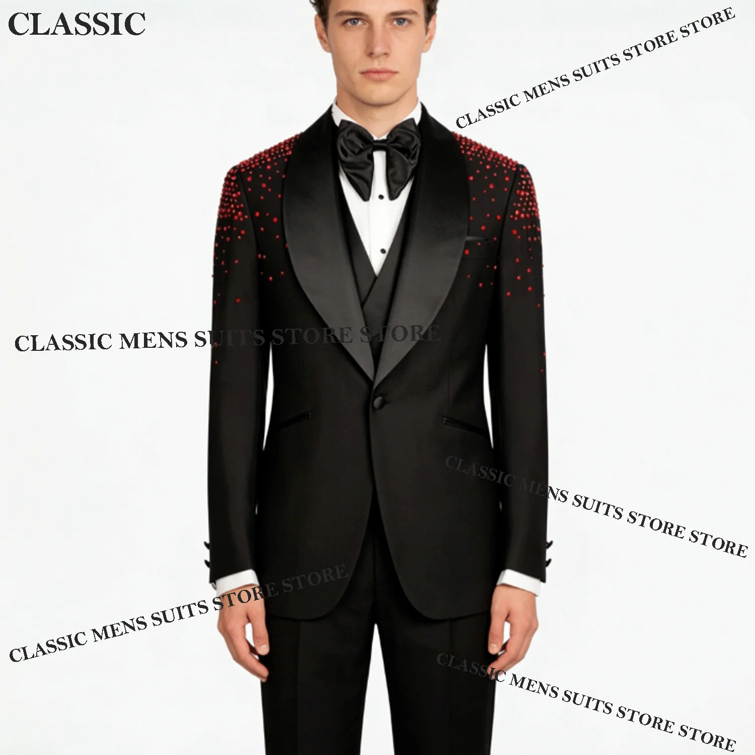 Элитные мужские костюмы из 3 предметов с пайетками и вышивкой, на заказ, для вечеринок, свадебные смокинги для жениха, приталенные, с вышивкой, Homme
Элитные мужские костюмы из 3 предметов с пайетками и вышивкой, на заказ, для вечеринок, свадебные смокинги для жениха, приталенные, с вышивкой, Homme