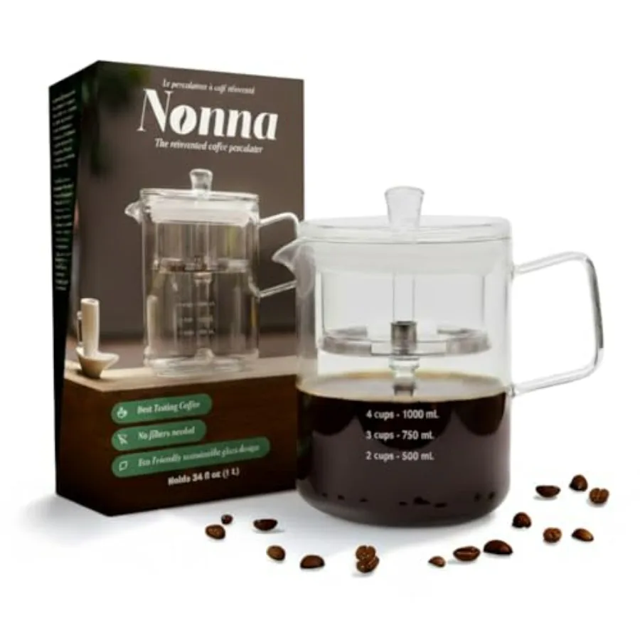 2.0 Glass Coffee Percolator - Borosilicate Glass Stainless Steel Retro Stovetop Coffee Maker Eco Friendly Gift BPA Free 1 Unit
2.0 Glass Coffee Percolator - Borosilicate Glass Stainless Steel Retro Stovetop Coffee Maker Eco Friendly Gift BPA Free 1 Unit