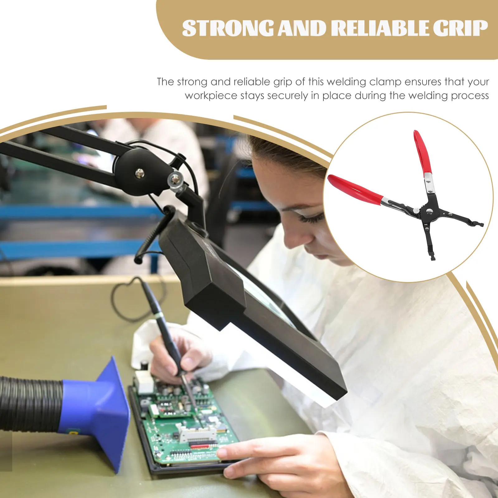 Precision Engineered Line Welding Clamp Strong Reliable Grip Soldering Aid Pliers for Professional Welding Soldering Tools
Precision Engineered Line Welding Clamp Strong Reliable Grip Soldering Aid Pliers for Professional Welding Soldering Tools