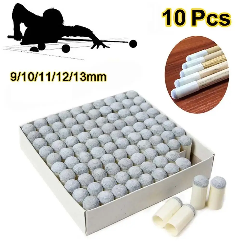10Pcs/pack Slip-on Billiards Cue Tips Replacement Cover 9/10/11/12/13mm Tip Protector Plastic Snooker Accessories Pool Cue Stick 
10Pcs/pack Slip-on Billiards Cue Tips Replacement Cover 9/10/11/12/13mm Tip Protector Plastic Snooker Accessories Pool Cue Stick