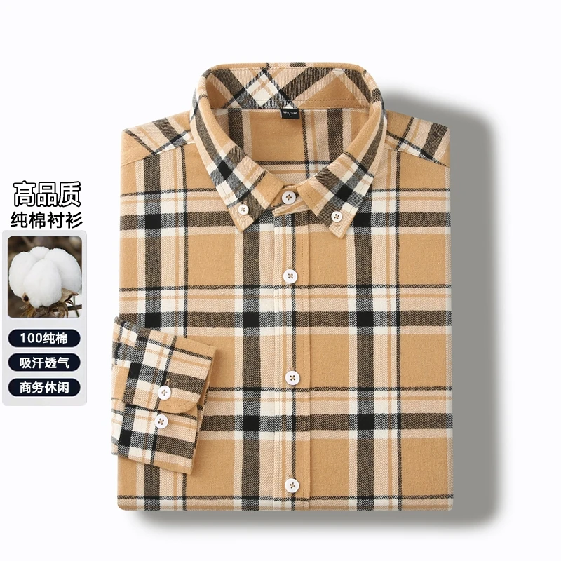 New Spring/Autumn Fashion Trendy Pure Cotton Plaid Long Sleeve Shirt Men's Casual Loose Sports High Quality Plus Size Shirt
New Spring/Autumn Fashion Trendy Pure Cotton Plaid Long Sleeve Shirt Men's Casual Loose Sports High Quality Plus Size Shirt