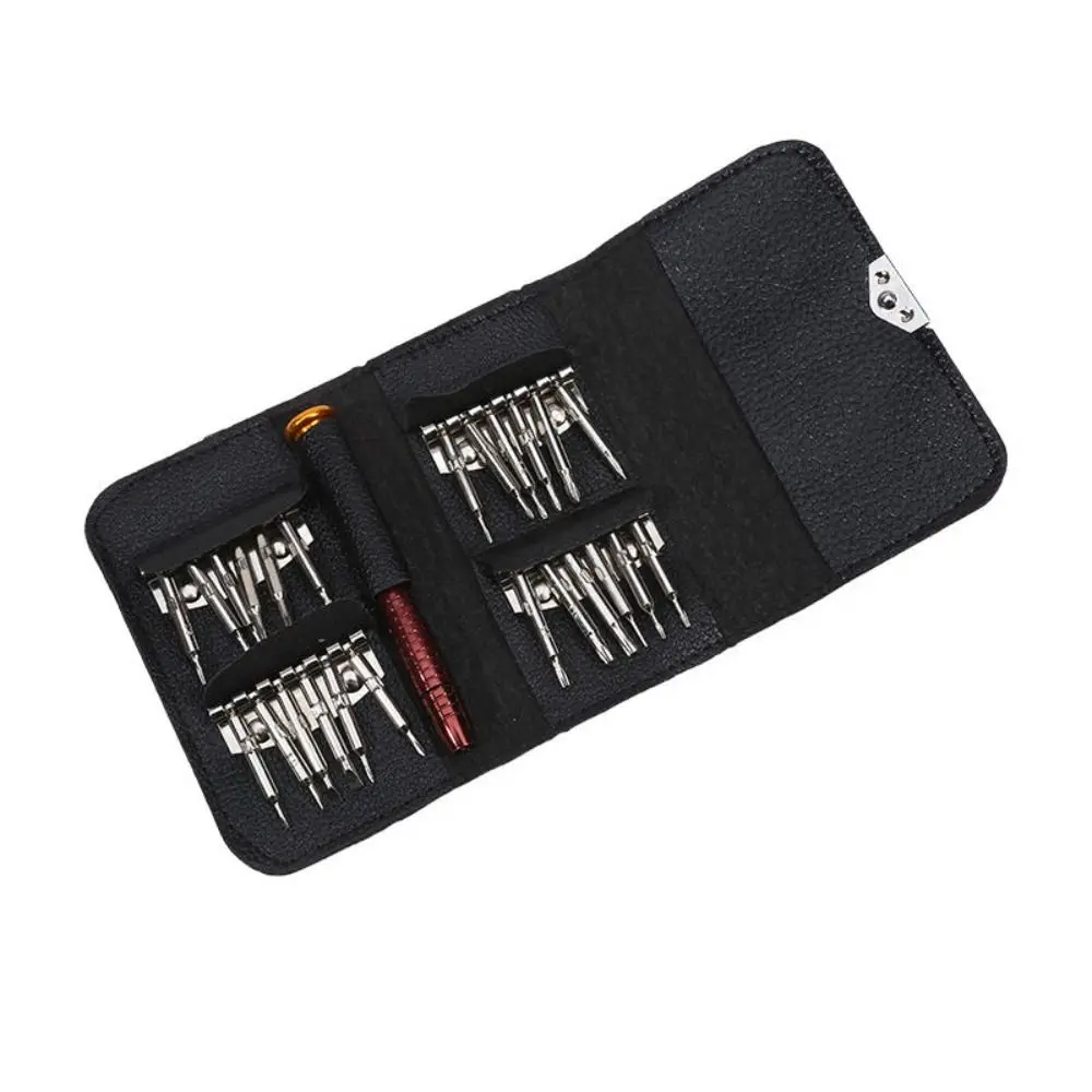 Professional 25-in-1 Mini Screwdriver Set Star/Y-shaped/Slotted/Triangular With Leather Case Electronic Phillips Screwdriver
Professional 25-in-1 Mini Screwdriver Set Star/Y-shaped/Slotted/Triangular With Leather Case Electronic Phillips Screwdriver