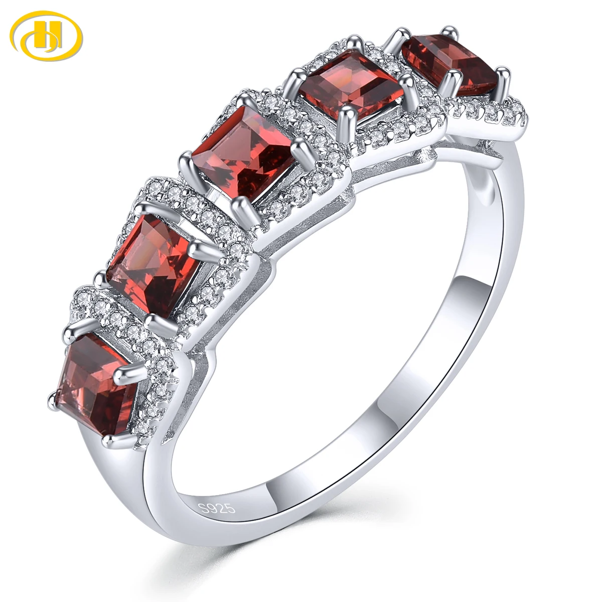 Natural Red Garnet Solid Sterling Silver Rings 1.1 Carats Genuine Gemstone Birthstone Classic Fine Jewelry Design S925 Gifts
Natural Red Garnet Solid Sterling Silver Rings 1.1 Carats Genuine Gemstone Birthstone Classic Fine Jewelry Design S925 Gifts