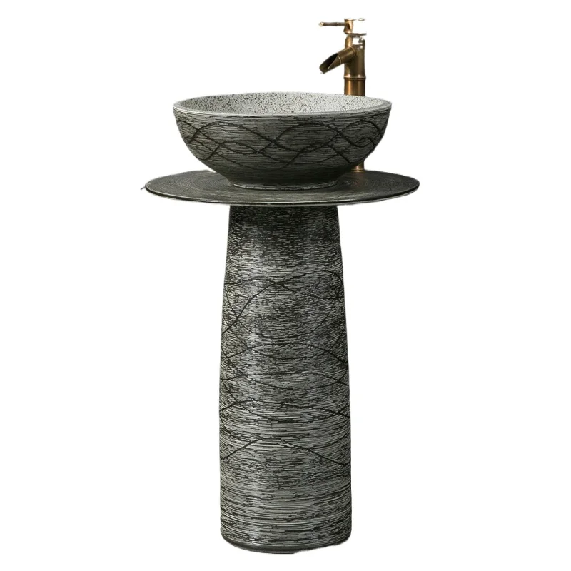 Ceramic column type washbasin brushed line outdoor washbasin courtyard garden villa floor-to-ceiling basin
Ceramic column type washbasin brushed line outdoor washbasin courtyard garden villa floor-to-ceiling basin