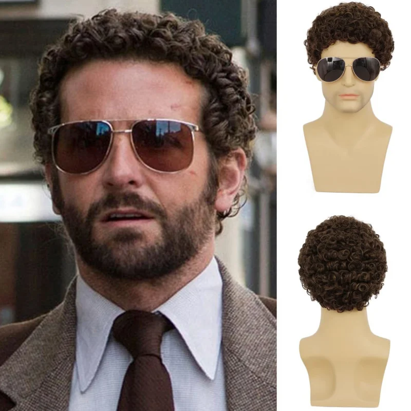 Men's African-style short curly synthetic wig
Men's African-style short curly synthetic wig