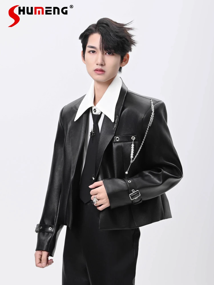 Men's Niche Design Pearl Chain Trendy Versatile Shoulder Padded Jackets Men's Tailored Coats Male Long Sleeve Chic Suit Jackets
Men's Niche Design Pearl Chain Trendy Versatile Shoulder Padded Jackets Men's Tailored Coats Male Long Sleeve Chic Suit Jackets