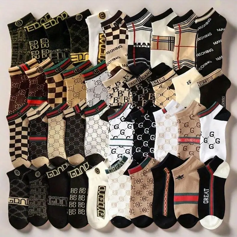 10 Pairs/Lot Geometric Cotton Blend Socks Women Men Soft Breathable Low Cut Ankle Socks Unisex Fashion Casual Short Boat Socks Sweat-Absorbent Spring Summer Daily Wear Couple Gift Set
10 Pairs/Lot Geometric Cotton Blend Socks Women Men Soft Breathable Low Cut Ankle Socks Unisex Fashion Casual Short Boat Socks Sweat-Absorbent Spring Summer Daily Wear Couple Gift Set