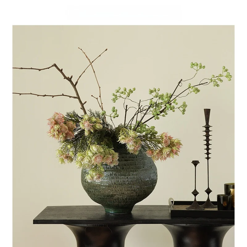 Muse Home Green Ceramic Flower Vase Retro Decorative Piece for Bedside Office Desktop Living Room Restaurant TV Cabinet
Muse Home Green Ceramic Flower Vase Retro Decorative Piece for Bedside Office Desktop Living Room Restaurant TV Cabinet