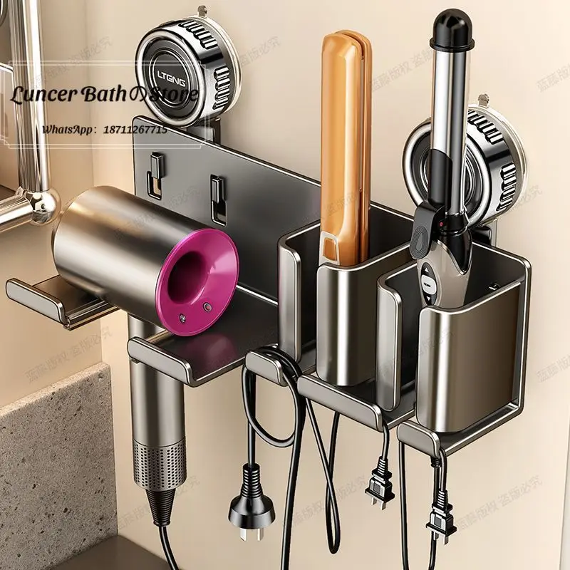 Suction Cup Hair Dryer Holder, No Drilling Bathroom Organizer Rack, Wall Mounted Blower Stand for Toilet, Shower Room
Suction Cup Hair Dryer Holder, No Drilling Bathroom Organizer Rack, Wall Mounted Blower Stand for Toilet, Shower Room