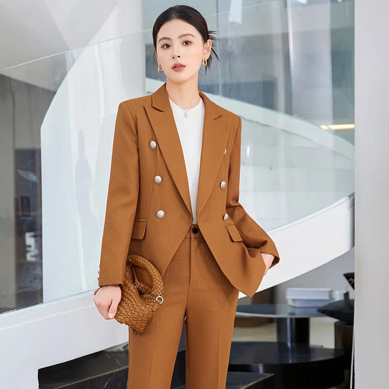 High-Grade Double Breasted Professional Commute Suit Women's Autumn and Winter New Elegant Formal Clothes Slim Fit Thin Looking
High-Grade Double Breasted Professional Commute Suit Women's Autumn and Winter New Elegant Formal Clothes Slim Fit Thin Looking