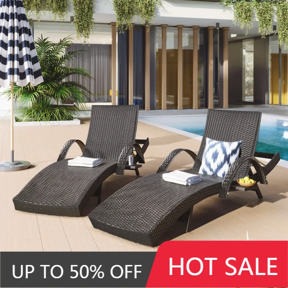 80''Long Outdoor Wicker Chaise Lounge Chairs Set of 2,Adjustable Backrest & Armrests,PE Rattan Sunbathing Chairs for Pool,Garden
80''Long Outdoor Wicker Chaise Lounge Chairs Set of 2,Adjustable Backrest & Armrests,PE Rattan Sunbathing Chairs for Pool,Garden