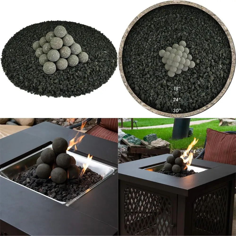 Набор из 30 керамических огневых шаров цвета угольной пыли с вкраплениями, 2 дюйма, подходят для внутренних и наружных очагов и каминов
Набор из 30 керамических огневых шаров цвета угольной пыли с вкраплениями, 2 дюйма, подходят для внутренних и наружных очагов и каминов