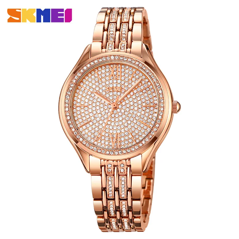 SKMEI Fashion Women's Stainless Steel Bracelet Watch Luxury Rhinestone Creative Clock Top Brand Rose Gold Ladies Wristwatch
SKMEI Fashion Women's Stainless Steel Bracelet Watch Luxury Rhinestone Creative Clock Top Brand Rose Gold Ladies Wristwatch