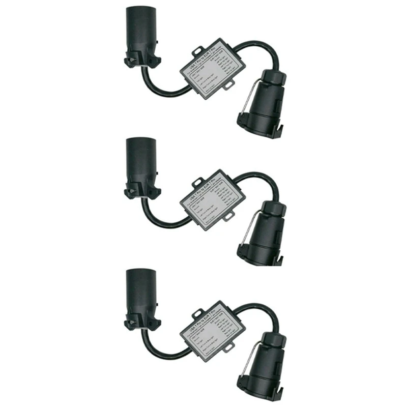 3X USA To EU Trailer Light Converter US 7-Way Blade Socket To EU 7-Pin Round Plug
3X USA To EU Trailer Light Converter US 7-Way Blade Socket To EU 7-Pin Round Plug