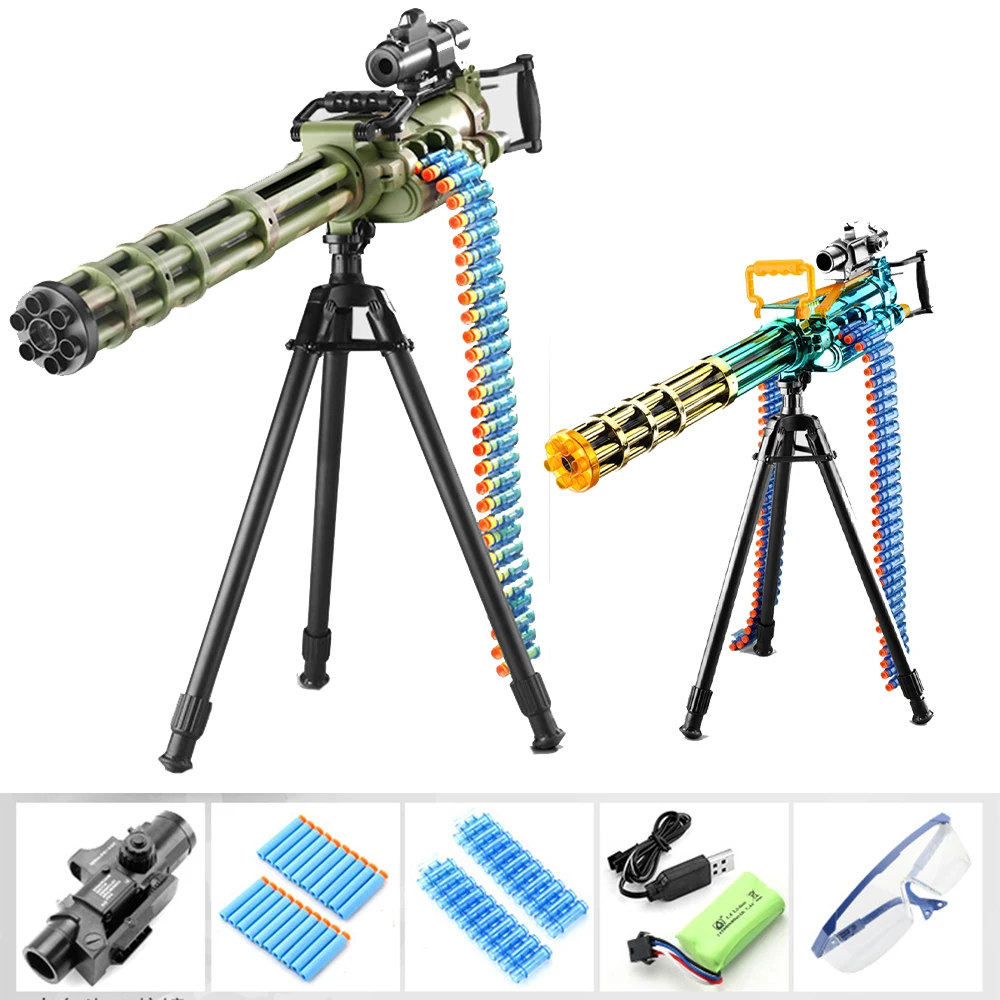 Children's Gatlin Electric Repeated Soft Bullet Gun DIY Assembe Chain EVA Soft Bullet Gatling Heavy Machine Toy for CS Boy Gift
Children's Gatlin Electric Repeated Soft Bullet Gun DIY Assembe Chain EVA Soft Bullet Gatling Heavy Machine Toy for CS Boy Gift