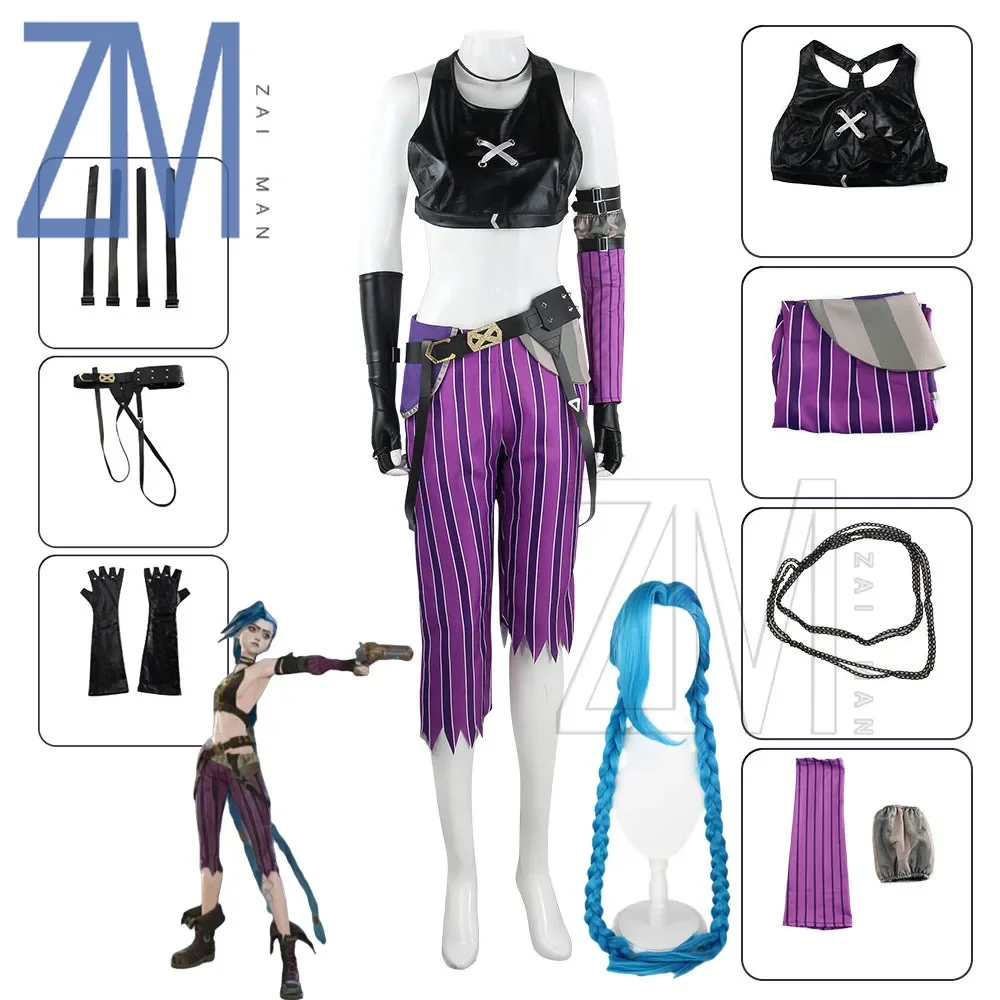 LOL Arcane Jinx Cosplay Costume Anime LOL Jinx Arcane Cosplay Uniform Outfits Halloween Carnival Suit Custom Made Halloween Cos
LOL Arcane Jinx Cosplay Costume Anime LOL Jinx Arcane Cosplay Uniform Outfits Halloween Carnival Suit Custom Made Halloween Cos