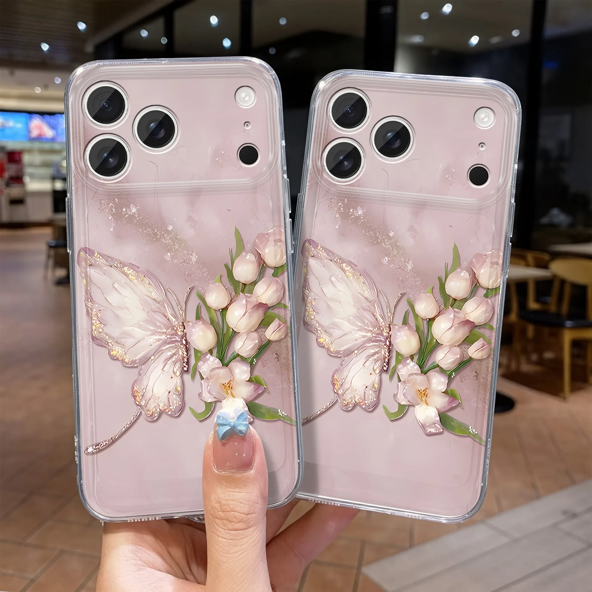 Pink gold butterfly tulip Clear Phone Case For iPhone 17 Pro Max 16 15 14 13 12 11 Plus 17E 16E Air 8 Plus XR XS TPU Soft Cover
Pink gold butterfly tulip Clear Phone Case For iPhone 17 Pro Max 16 15 14 13 12 11 Plus 17E 16E Air 8 Plus XR XS TPU Soft Cover
