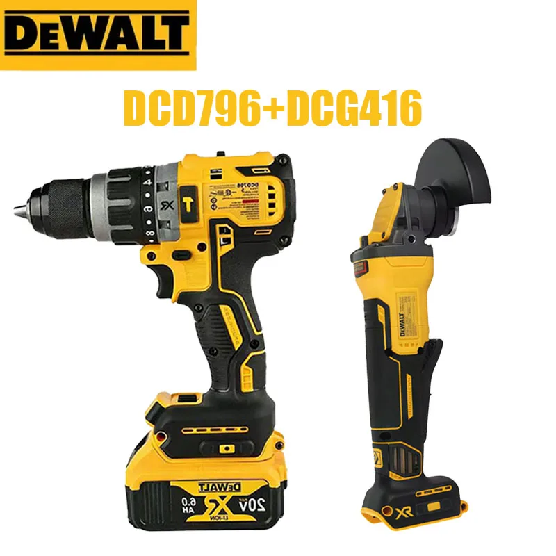 Набор электроинструментов DEWALT: угловая шлифмашина DCG416 и дрель-шуруповерт DCD796, 20В, бесщеточные, аккумуляторные
Набор электроинструментов DEWALT: угловая шлифмашина DCG416 и дрель-шуруповерт DCD796, 20В, бесщеточные, аккумуляторные