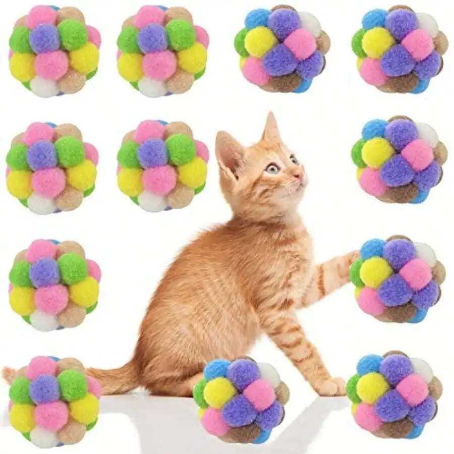 2 Inch Soft Fuzzy Cat Toy Balls With Bell Multicolor 12 Pieces
2 Inch Soft Fuzzy Cat Toy Balls With Bell Multicolor 12 Pieces