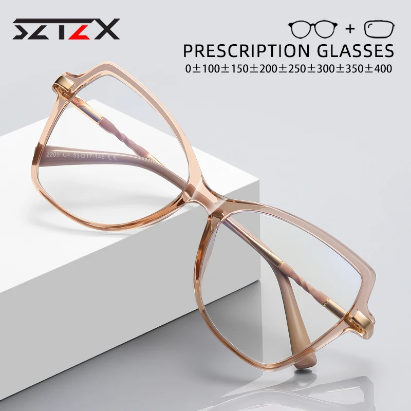 SZTZX Women Large Fashion Butterfly Design Eyeglasses Frames Anti-Blue Ray Reading Glasses Customizable Optical Myopia Hyperopia
SZTZX Women Large Fashion Butterfly Design Eyeglasses Frames Anti-Blue Ray Reading Glasses Customizable Optical Myopia Hyperopia